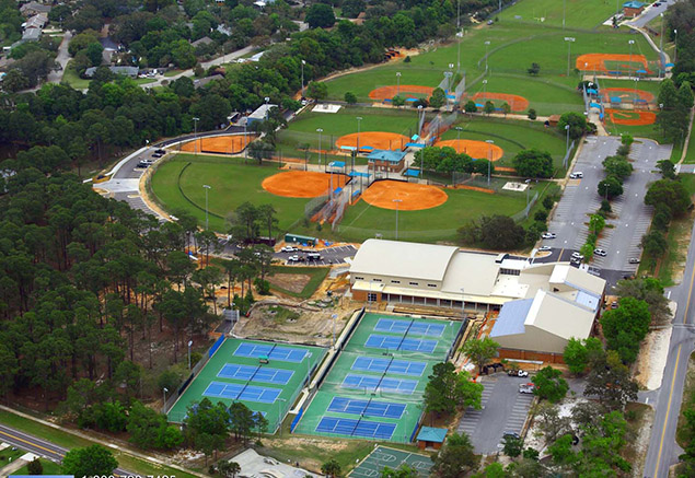 Gulf Breeze Rec Center - Aerial View